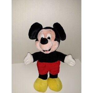 Vintage Mickey Mouse Stuffed Animal Toy Doll, Walt Disney World Disneyland 12"